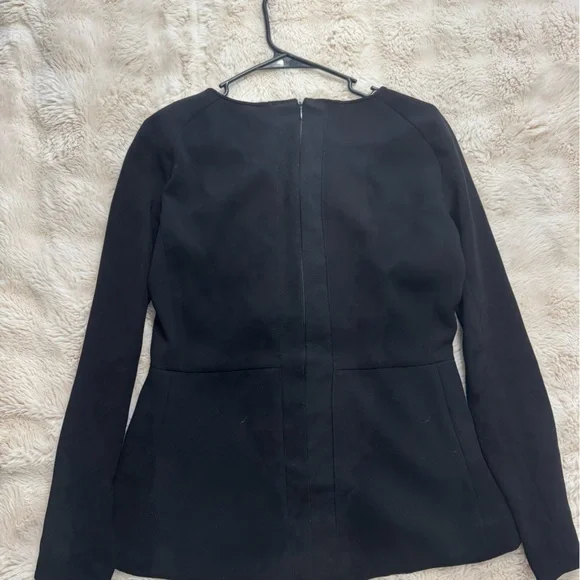 Zara Women’s Classic Black Long Sleeve Blouse - Picture 2 of 9